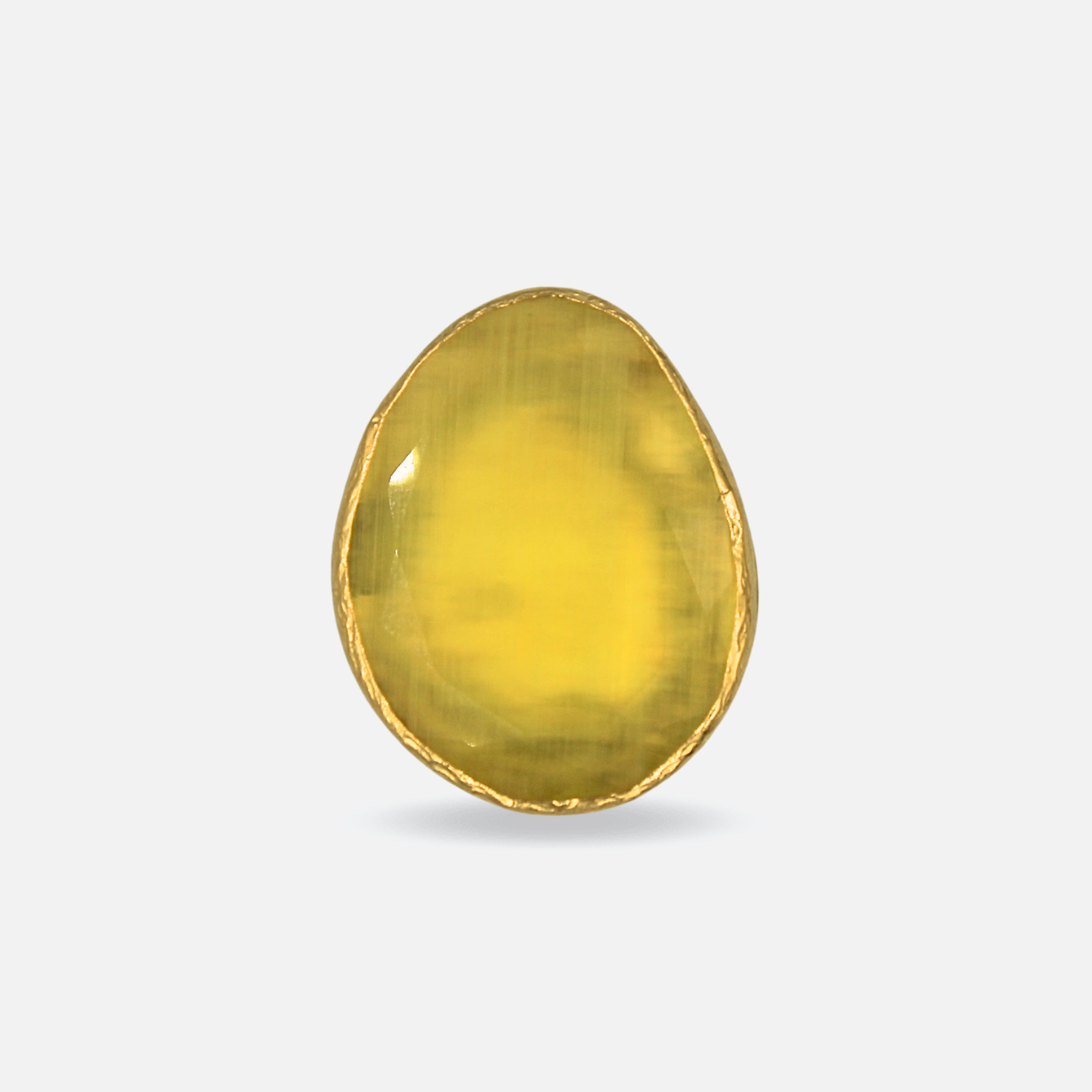 Anillo Ocaso - piedra grande color ámbar